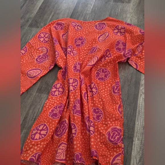 GUDRUN SJODEN KRISTINA layering Boho Orange Pink Festival Women’s Tunic Jacket - Picture 8 of 15